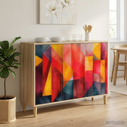 Sideboard HEESCH Sonoma-eg 102 x 33 x 75 cm Konstrueret træ