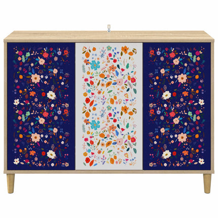 Sideboard MAINZ Sonoma-eg 102 x 33 x 75 cm Konstrueret træ