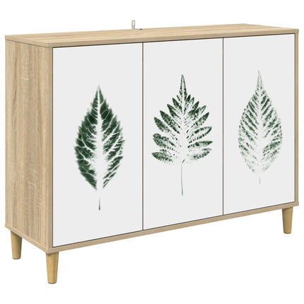 Sideboard HANAU Sonoma-eg 102 x 33 x 75 cm Konstrueret træ