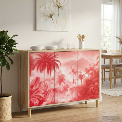 Sideboard AACHEN Sonoma-eg 102 x 33 x 75 cm Konstrueret træ
