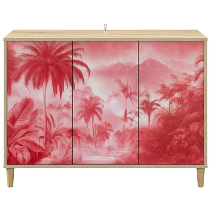Sideboard AACHEN Sonoma-eg 102 x 33 x 75 cm Konstrueret træ