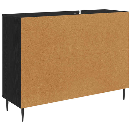 Sideboard KIEL Sort eg 102 x 33 x 76 cm Konstrueret træ