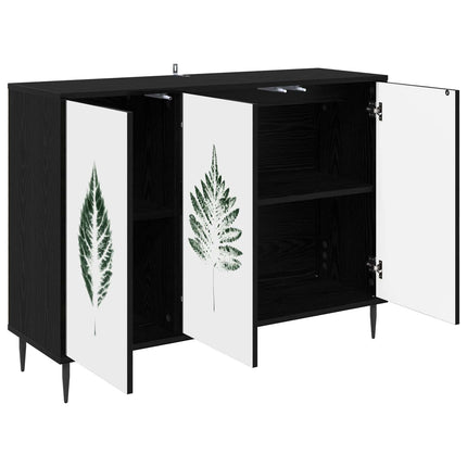 Sideboard HANAU Sort eg 102 x 33 x 76 cm Konstrueret træ