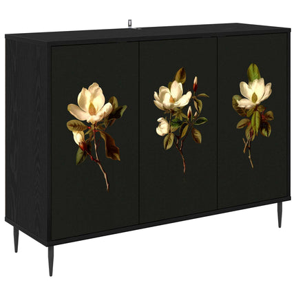 Sideboard BREMEN Sort eg 102 x 33 x 76 cm Konstrueret træ