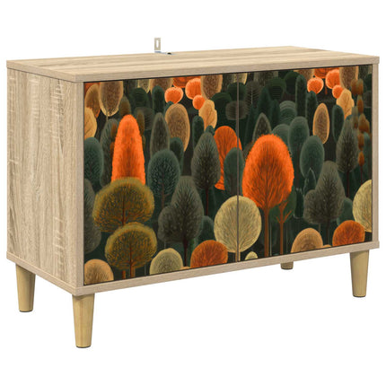TV-skab ZAANDAM 69 x 33 x 50 cm Sonoma-eg Konstrueret træ