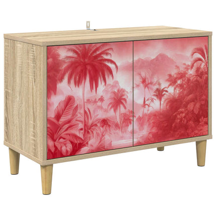 TV-skab AACHEN 69 x 33 x 50 cm Sonoma-eg Konstrueret træ