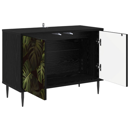 TV-skab ELBURG 69 x 33 x 50,5 cm Sort eg Konstrueret træ