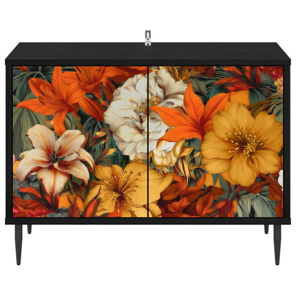TV-skab GENNEP 69 x 33 x 50,5 cm Sort eg Konstrueret træ