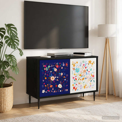 TV-skab MAINZ 69 x 33 x 50,5 cm Sort eg Konstrueret træ