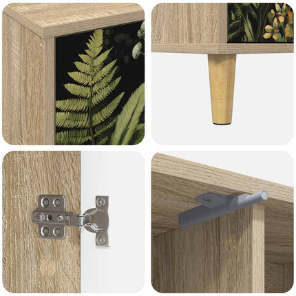 TV-skab RHENEN 102 x 33 x 50 cm Sonoma-eg Konstrueret træ