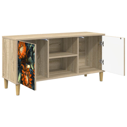 TV-skab LOCHEM 102 x 33 x 50 cm Sonoma-eg Konstrueret træ