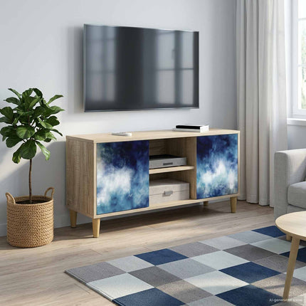 TV-skab RAALTE 102 x 33 x 50 cm Sonoma-eg Konstrueret træ