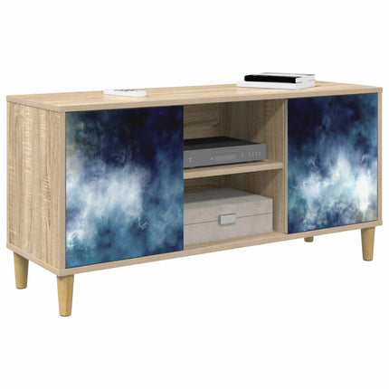 TV-skab RAALTE 102 x 33 x 50 cm Sonoma-eg Konstrueret træ
