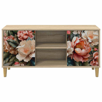 TV-skab BORNE 102 x 33 x 50 cm Sonoma-eg Konstrueret træ