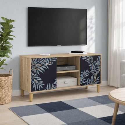 TV-skab DOKKUM 102 x 33 x 50 cm Sonoma-eg Konstrueret træ