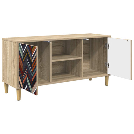 TV-skab OMMEN 102 x 33 x 50 cm Sonoma-eg Konstrueret træ