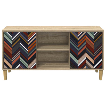 TV-skab OMMEN 102 x 33 x 50 cm Sonoma-eg Konstrueret træ