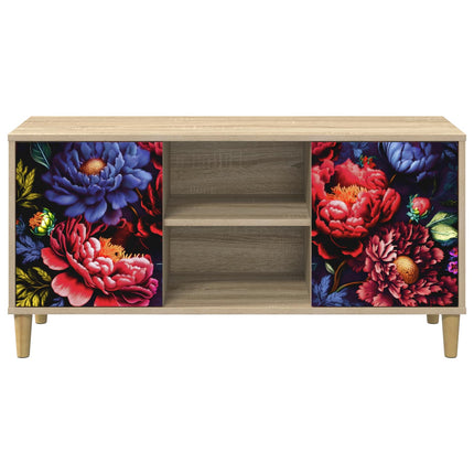 TV-skab KIEL 102 x 33 x 50 cm Sonoma-eg Konstrueret træ