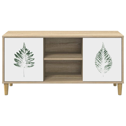 TV-skab HANAU 102 x 33 x 50 cm Sonoma-eg Konstrueret træ