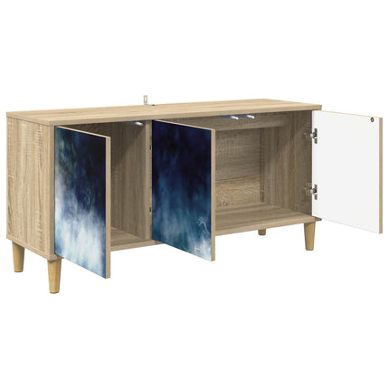 TV-skab RAALTE 102 x 33 x 50 cm Sonoma-eg Konstrueret træ