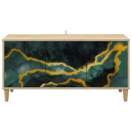 TV-skab WIJHE 102 x 33 x 50 cm Sonoma-eg Konstrueret træ