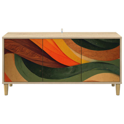 TV-skab BONN 102 x 33 x 50 cm Sonoma-eg Konstrueret træ