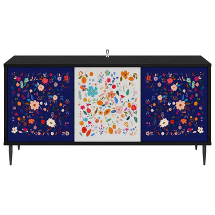 TV-skab MAINZ 102 x 33 x 51 cm Sort eg Konstrueret træ