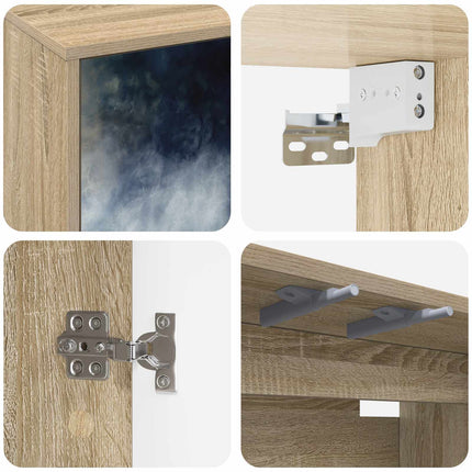 Væghængt TV Skab RAALTE 69 x 33 x 40 cm Sonoma-eg