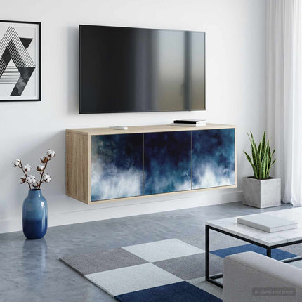 Væghængt TV Skab RAALTE 102 x 33 x 40 cm Sonoma-eg