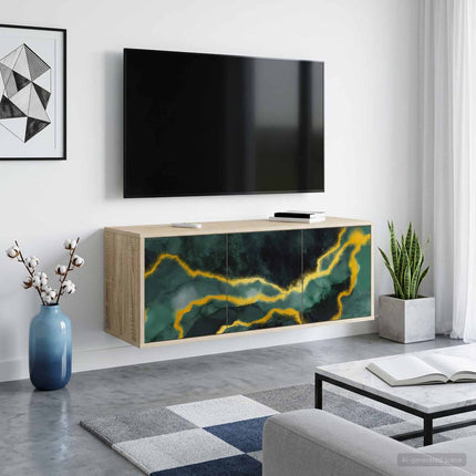 Væghængt TV Skab WIJHE 102 x 33 x 40 cm Sonoma-eg