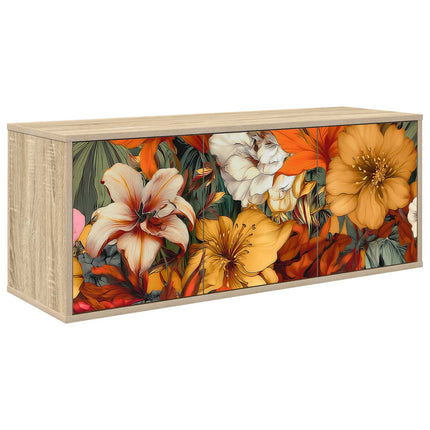 Væghængt TV Skab GENNEP 102 x 33 x 40 cm Sonoma-eg