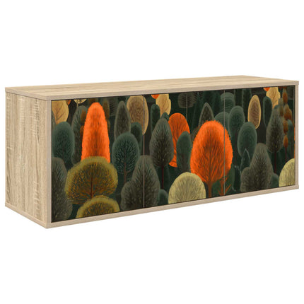 Væghængt TV Skab ZAANDAM 102 x 33 x 40 cm Sonoma-eg