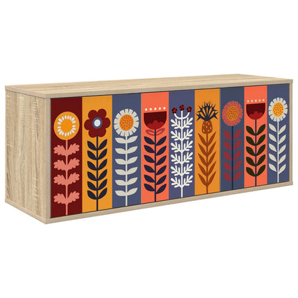 Væghængt TV Skab ESSEN 102 x 33 x 40 cm Sonoma-eg