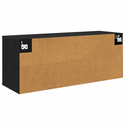 Væghængt TV Skab ESSEN 102 x 33 x 40 cm Sort eg Konstrueret træ