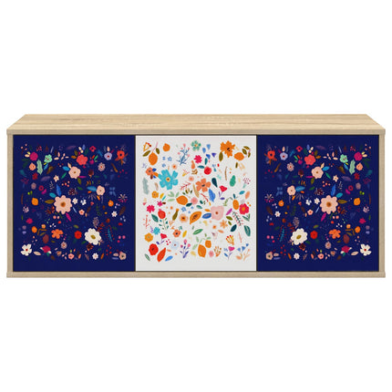 Væghængt TV Skab MAINZ 102 x 33 x 40 cm Sonoma-eg