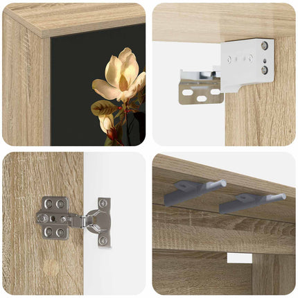 Væghængt TV Skab BREMEN 102 x 33 x 40 cm Sonoma-eg
