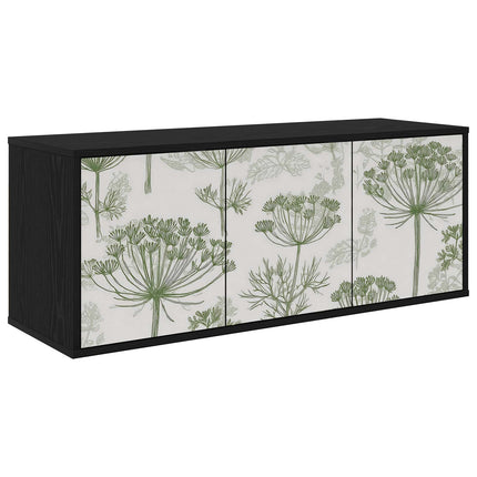 Væghængt TV Skab GOTHA 102 x 33 x 40 cm Sort eg Konstrueret træ