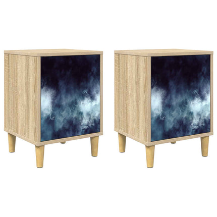 Natskab RAALTE 2 stk. Sonoma-eg 36 x 33 x 50 cm Konstrueret træ