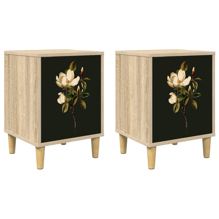 Natskab BREMEN 2 stk. Sonoma-eg 36 x 33 x 50 cm Konstrueret træ