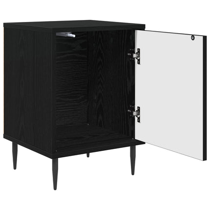 Natskab KIEL 2 stk. Sort eg 36 x 33 x 51 cm Konstrueret træ