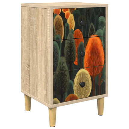 Natskab ZAANDAM Sonoma-eg 36 x 33 x 60 cm Konstrueret træ