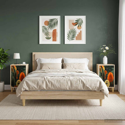 Natskab ZAANDAM 2 stk. Sonoma-eg 36 x 33 x 60 cm