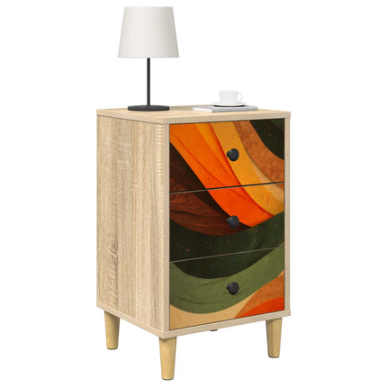 Natskab BONN 2 stk. Sonoma-eg 36 x 33 x 60 cm Konstrueret træ
