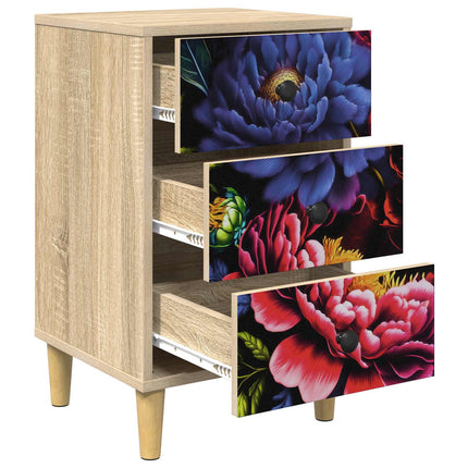 Natskab KIEL 2 stk. Sonoma-eg 36 x 33 x 60 cm Konstrueret træ