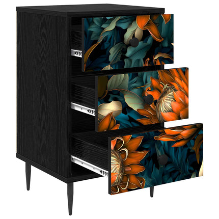Natskab LOCHEM 2 stk. Sort eg 36 x 33 x 61 cm Konstrueret træ