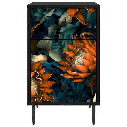 Natskab LOCHEM 2 stk. Sort eg 36 x 33 x 61 cm Konstrueret træ