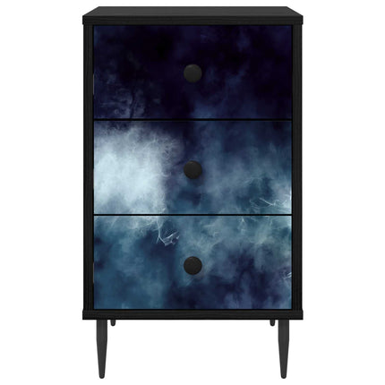 Natskab RAALTE Sort eg 36 x 33 x 61 cm Konstrueret træ