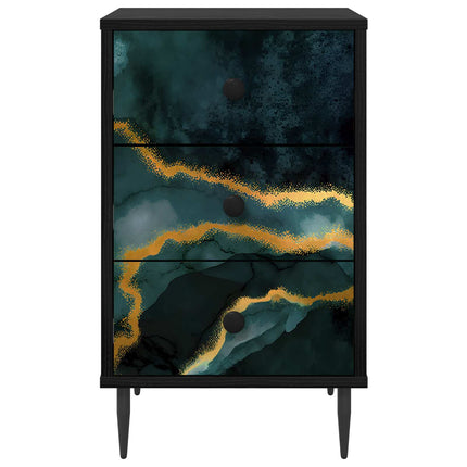 Natskab WIJHE Sort eg 36 x 33 x 61 cm Konstrueret træ