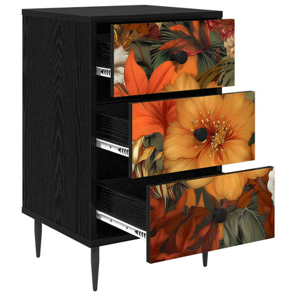 Natskab GENNEP Sort eg 36 x 33 x 61 cm Konstrueret træ