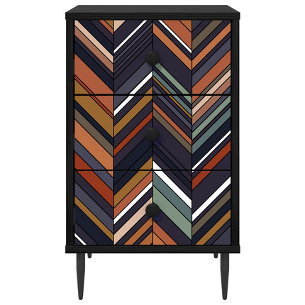 Natskab OMMEN Sort eg 36 x 33 x 61 cm Konstrueret træ